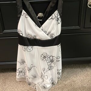 Asymmetrical dressy tank top